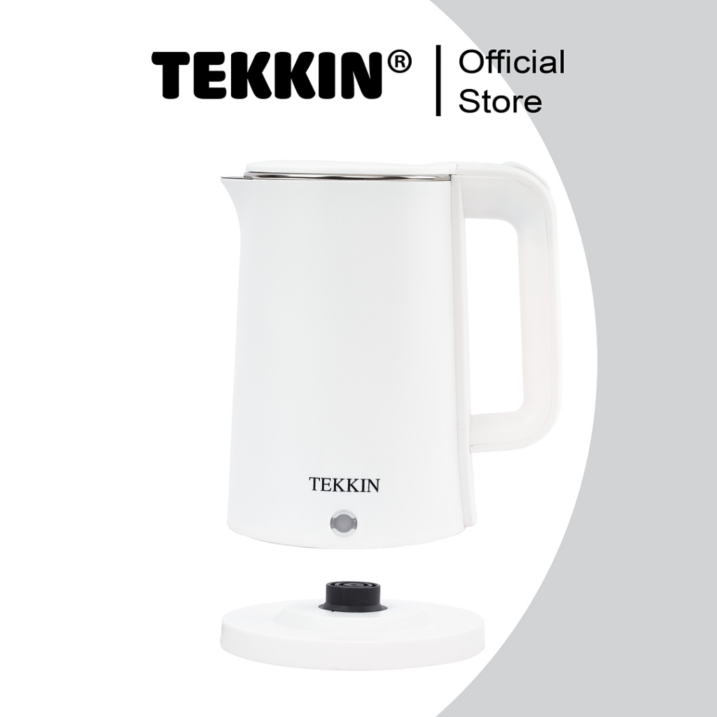 Ấm siêu tốc tự ngắt TEKKIN TI-2845 dung tích lớn 2.3L (dung tích sử dụng 1.8L) 2 lớp công suất 1500W bảo hành 12 tháng