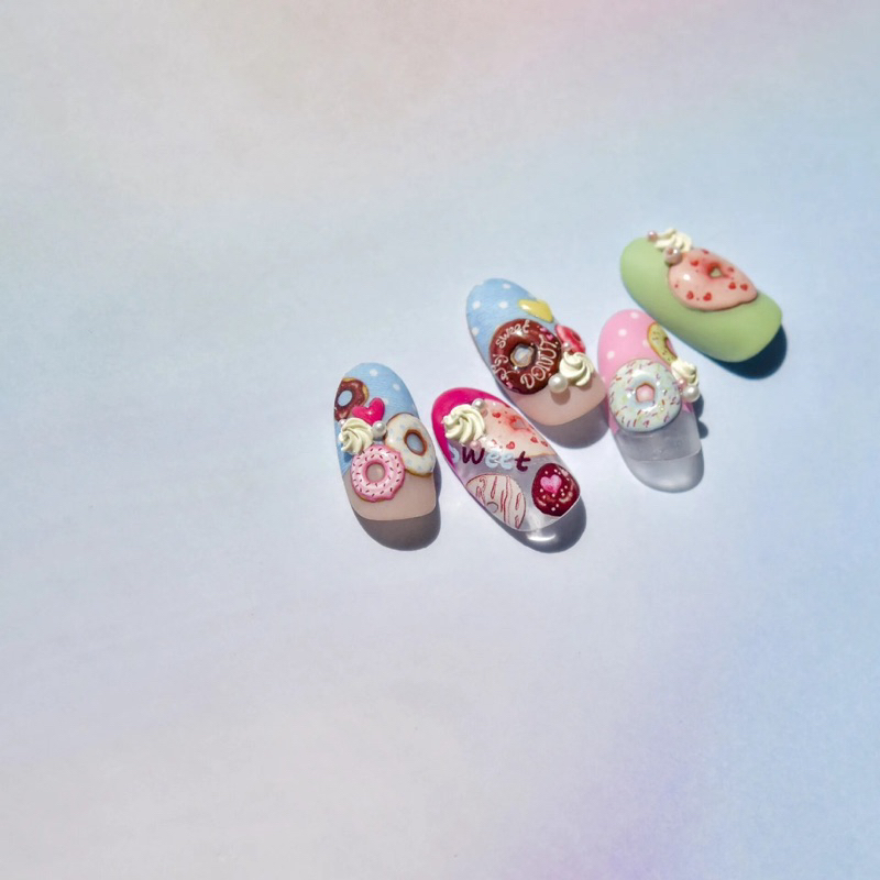 Sticker dán móng tay nail sticker lụa cao cấp TOMONI mẫu dán nổi phong cách Nhật Hàn