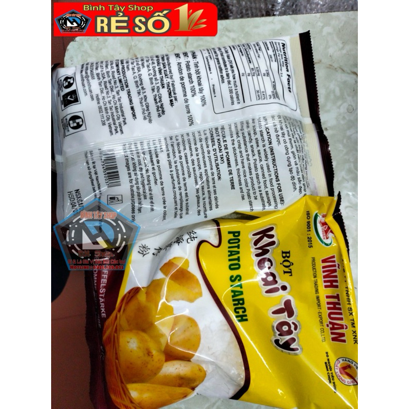 Tinh bột Khoai Tây 340Gr nguyên chất 100% Hàng Chính Hãng