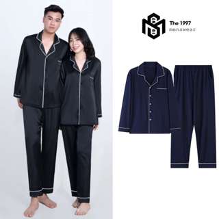  Bộ Ngủ Pijama THE 1997 MENSWEAR Nam Nữ Chất Lụa Satin Mềm Mại Cao Cấp STD1 