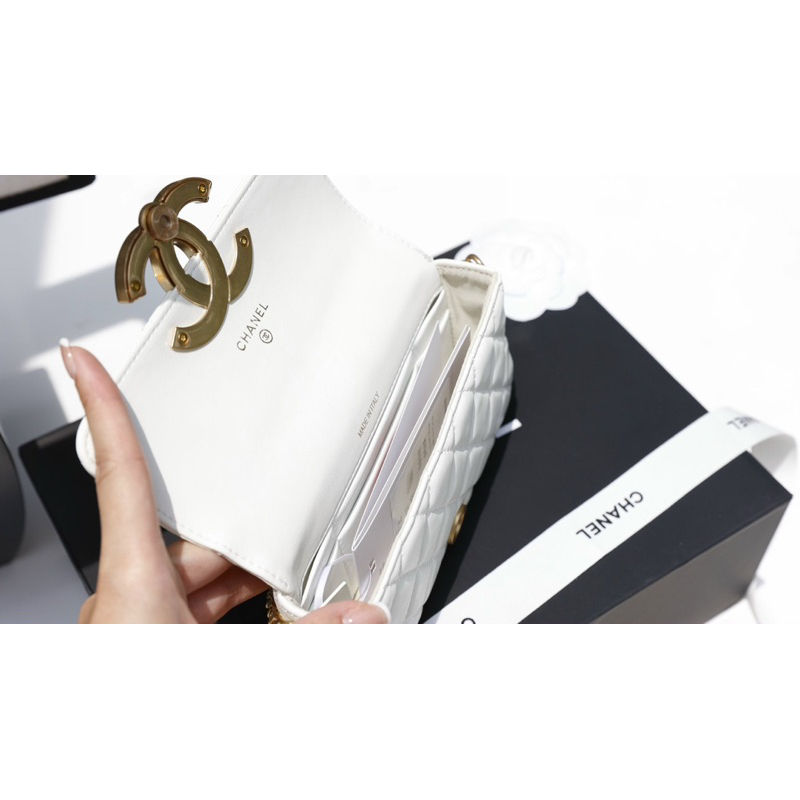 Túi Cha. nel logo super size 14-18cm 2 màu fullbox nam châm