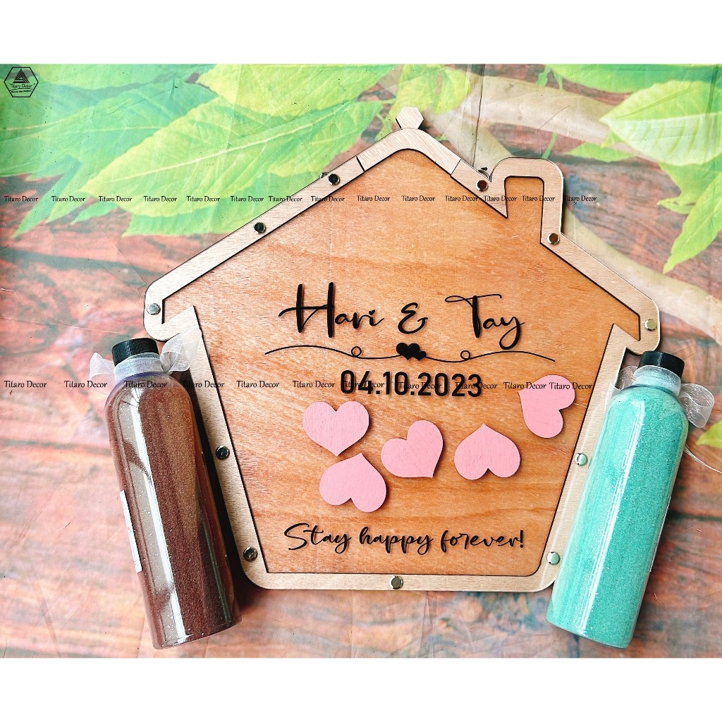 Hộp rót cát tình yêu dành cho trang trí đám cưới