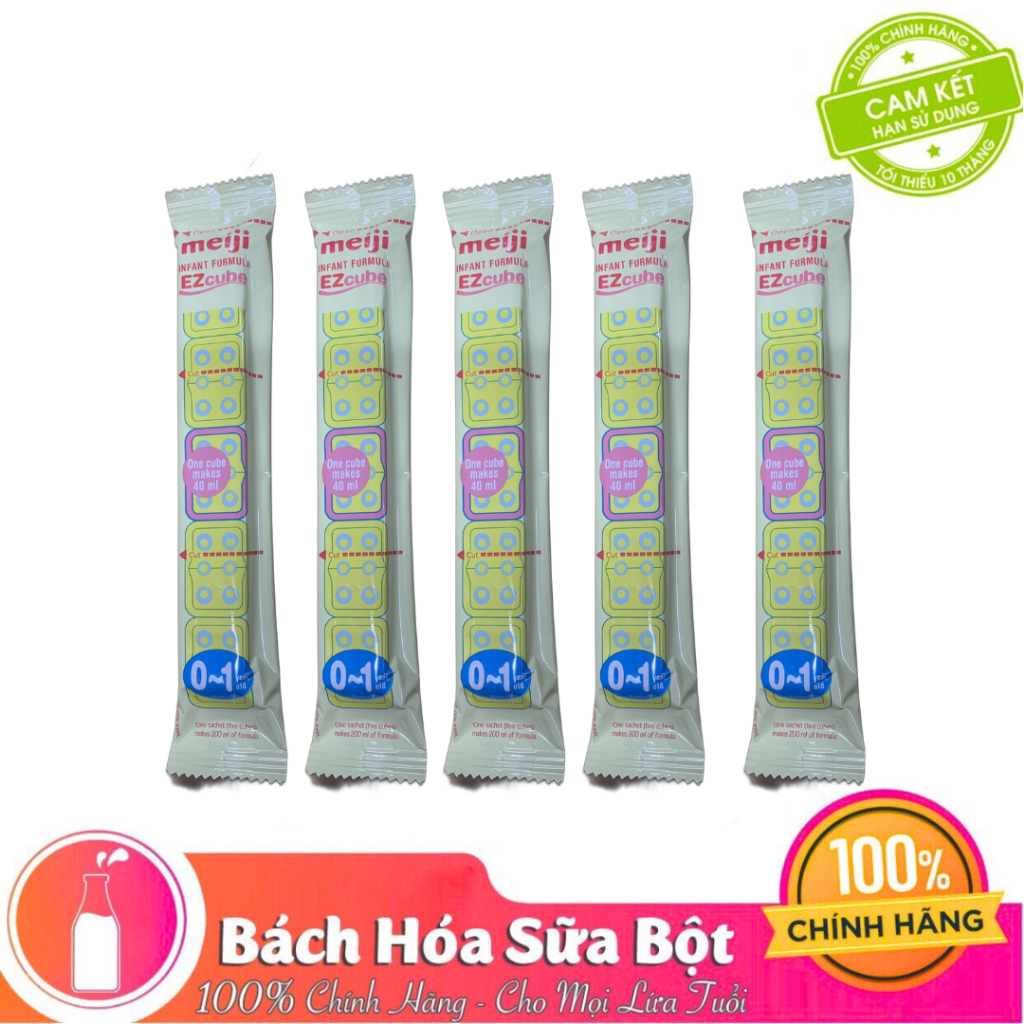 [Chính hãng] Sữa Meiji EZcube DạngThanh 0-1 và 1-3 (5 viên/thanh)