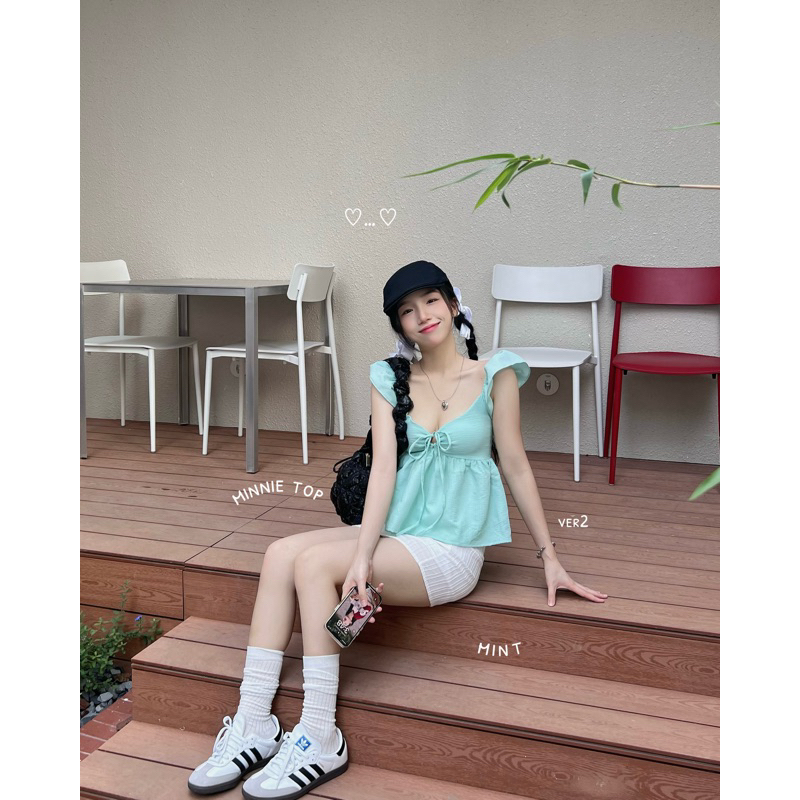 𝐌𝐢𝐧𝐧𝐢𝐞 𝐓𝐨𝐩 | áo croptop xoè bồng dạng babydoll | Annieroomfit