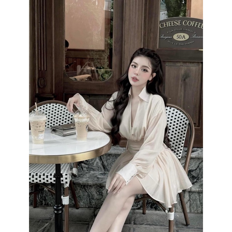 Đầm Cổ V Dáng Xoè Tay Phòng Chiết Eo Hack Dáng Đầm Kiểu Dán MPB Đầm Cổ V Bigsize Quỳnh Anh Từ 50kg Đến 100kg M/L/XL/XXL