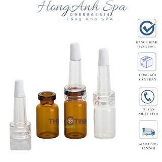 Lọ đựng serum, dược liệu, tế bào gốc 5ml - 10ml nắp cao su bút chì