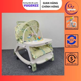 Ghế đung đưa cho bé ngồi chơi, ghế rung bập bênh, kèm bàn ăn cho bé tặng thú đồ chơi và thanh treo yugenzi
