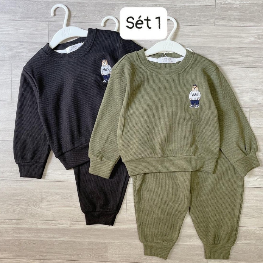 HÀNG QC, SÉT 2 BỘ TỔ ONG THÊU GẤU CHO BÉ,HÀNG CHUẨN LOẠI 1,SZ 8-28KG