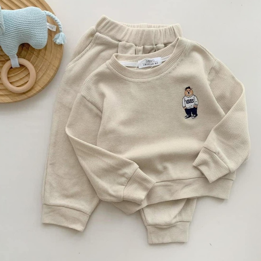 HÀNG QC, SÉT 2 BỘ TỔ ONG THÊU GẤU CHO BÉ,HÀNG CHUẨN LOẠI 1,SZ 8-28KG