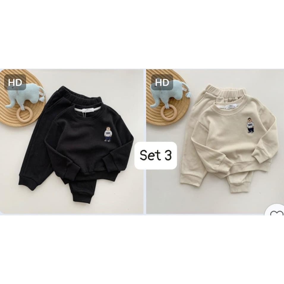 HÀNG QC, SÉT 2 BỘ TỔ ONG THÊU GẤU CHO BÉ,HÀNG CHUẨN LOẠI 1,SZ 8-28KG