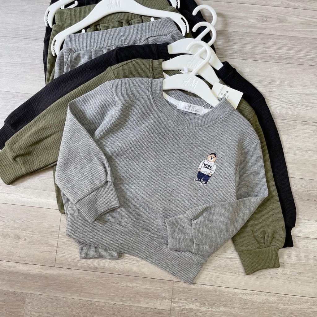 HÀNG QC, SÉT 2 BỘ TỔ ONG THÊU GẤU CHO BÉ,HÀNG CHUẨN LOẠI 1,SZ 8-28KG