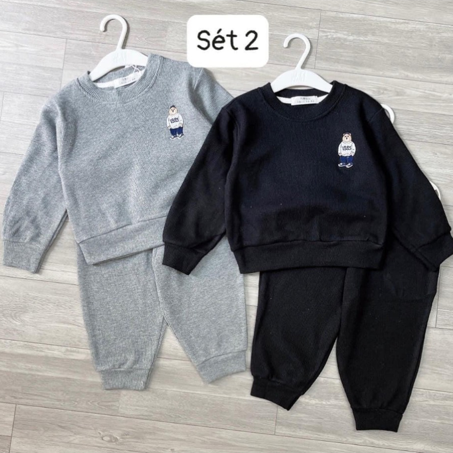 HÀNG QC, SÉT 2 BỘ TỔ ONG THÊU GẤU CHO BÉ,HÀNG CHUẨN LOẠI 1,SZ 8-28KG