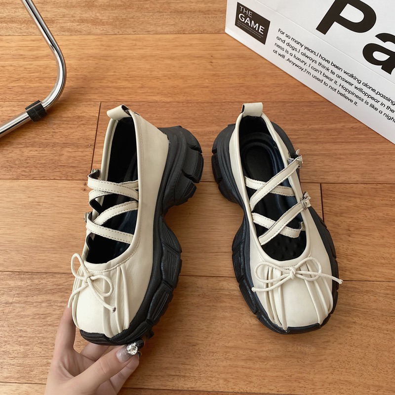 Giày nữ Mary Jane thắt nơ phong cách Hàn Quốc mới nhất cho mùa đông 2023