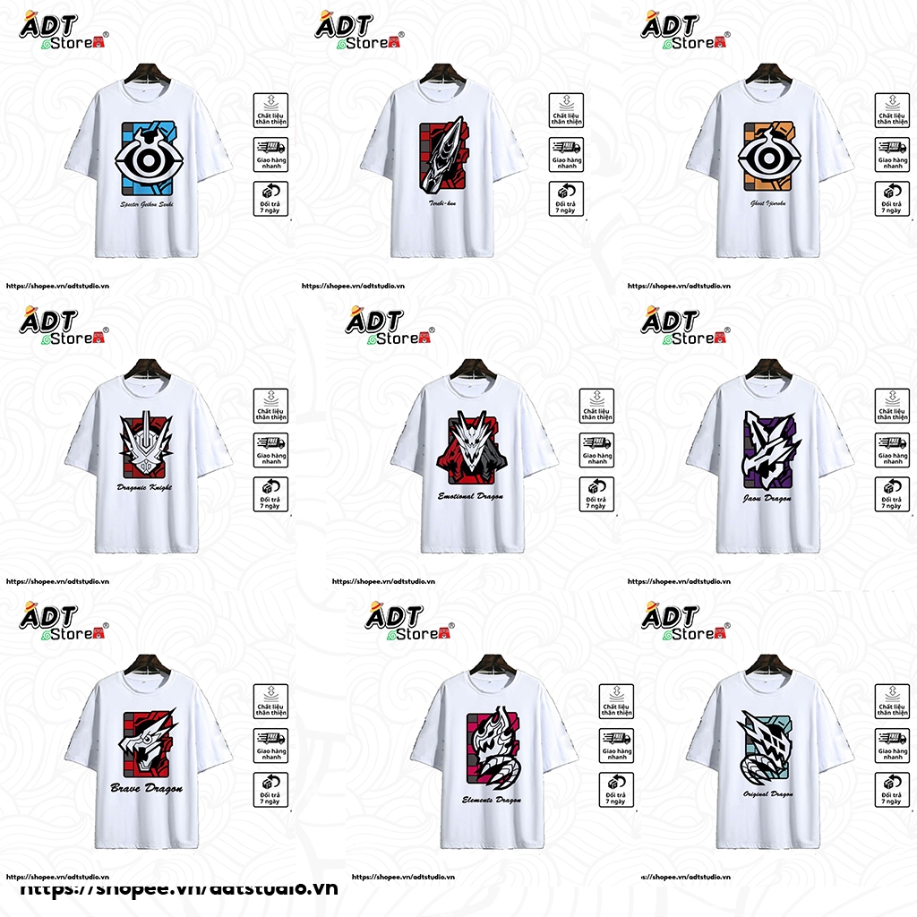 BST Mẫu áo Kamen rider Saukata emperor Áo Thun Tay Ngắn Hóa Trang Nhân Vật rider