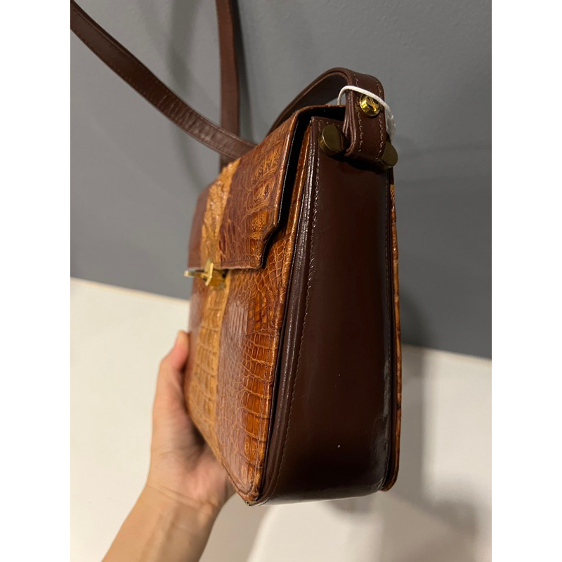 Túi đeo vai da cá sấu hàng Nhật