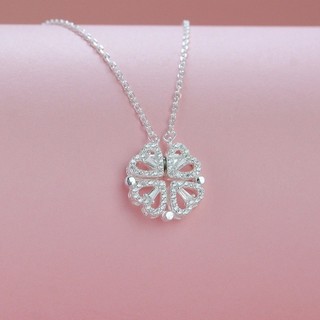 Dây chuyền bạc 4 lá đeo được 2 kiểu chất liệu bạc s925 - Lily Silver
