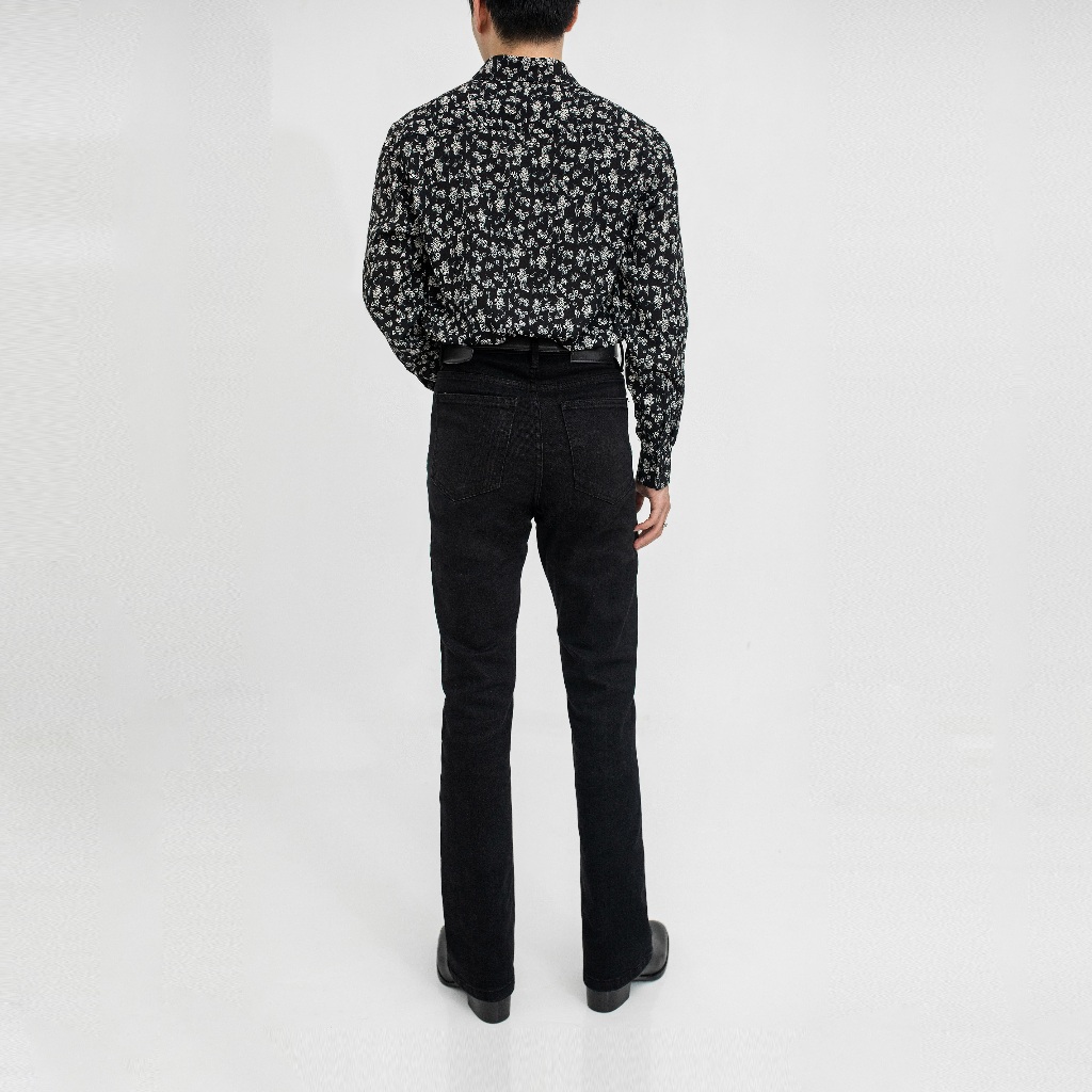 Quần Jeans Nam Ống Loe Co Dãn LA CIAN Flare Jeans BLACK