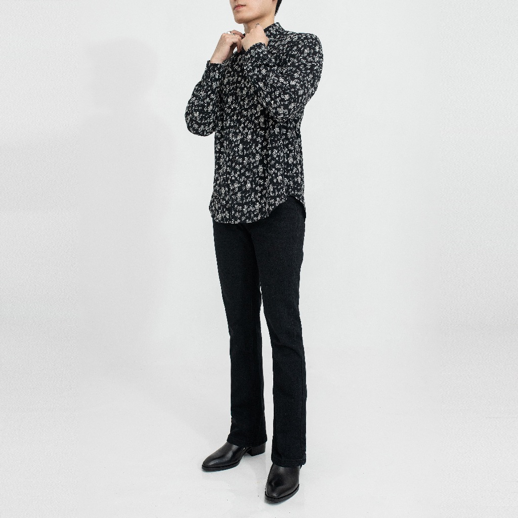 Quần Jeans Nam Ống Loe Co Dãn LA CIAN Flare Jeans BLACK