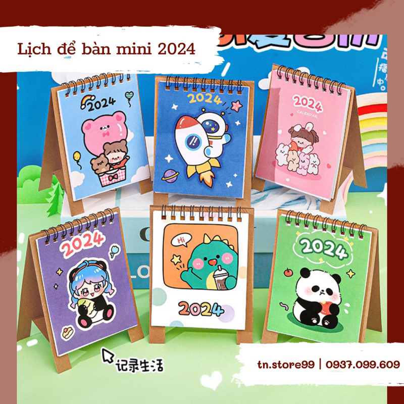 LỊCH ĐỂ BÀN/ CẦM TAY MINI SIÊU XINH 2024