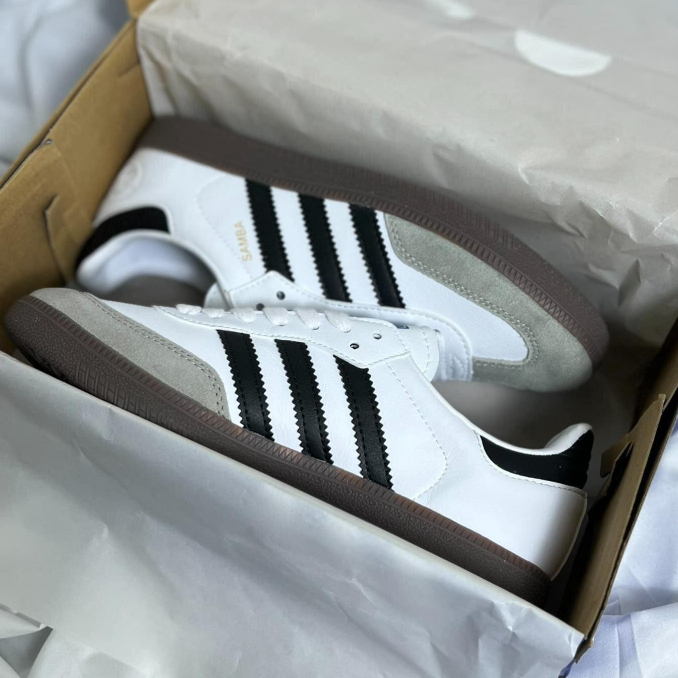 Giày Adidas Samba White Black - Giày Thể Thao Adidas Nam Nữ 3 Sọc Màu Trắng Đen Cao Cấp Cực Êm Chân Full Box Bill