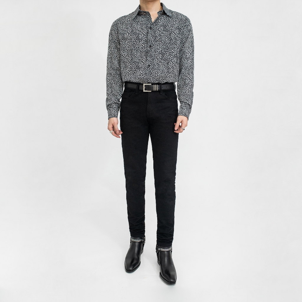 Quần Jeans Nam Đen Trơn Co Dãn LA CIAN Skinny Jeans BLACK