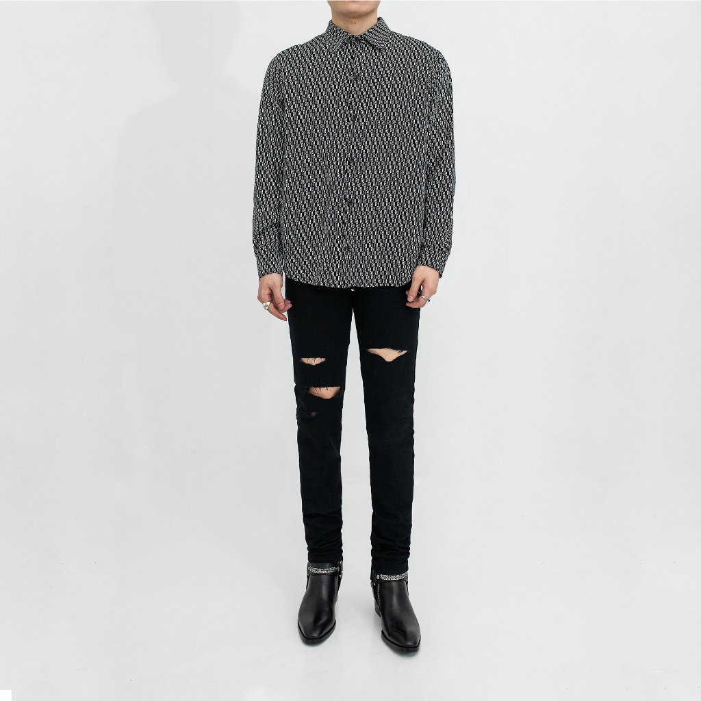 Quần Jeans Nam Đen  Co Dãn LA CIAN Skinny Jeans BLACK