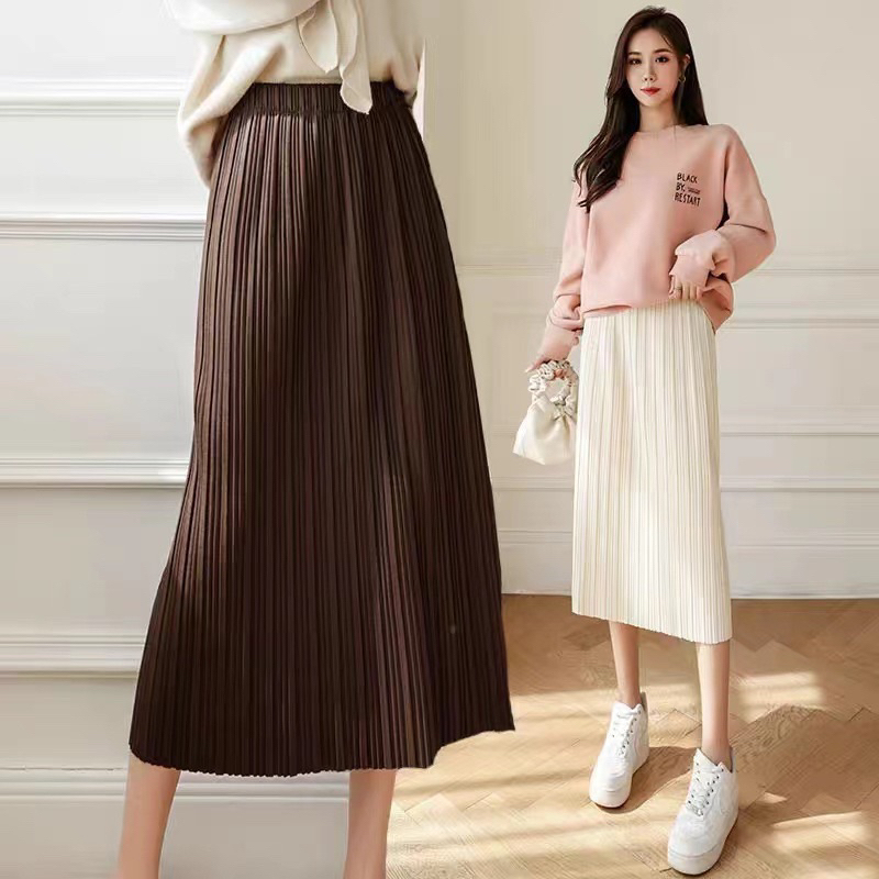 Chân váy dạ ly nhí dáng chữ A new 2023 hàng quảng Châu