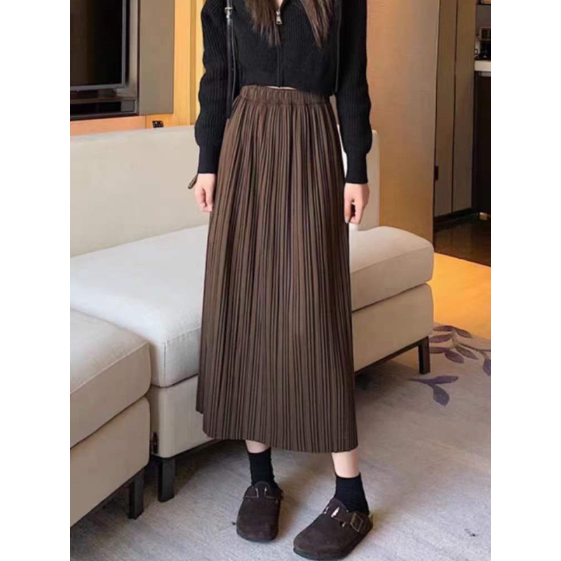 Chân váy dạ ly nhí dáng chữ A new 2023 hàng quảng Châu