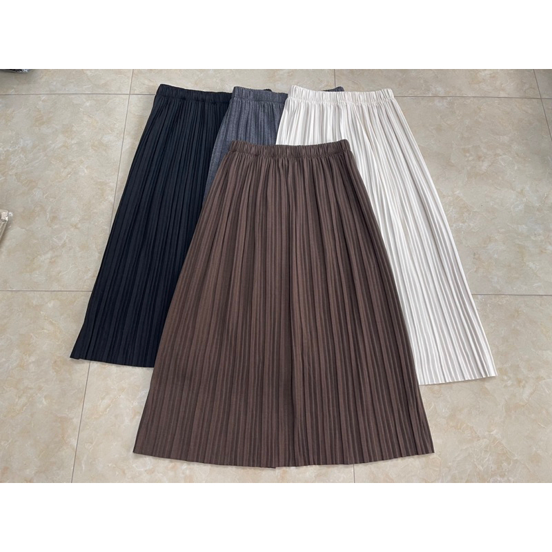 Chân váy dạ ly nhí dáng chữ A new 2023 hàng quảng Châu