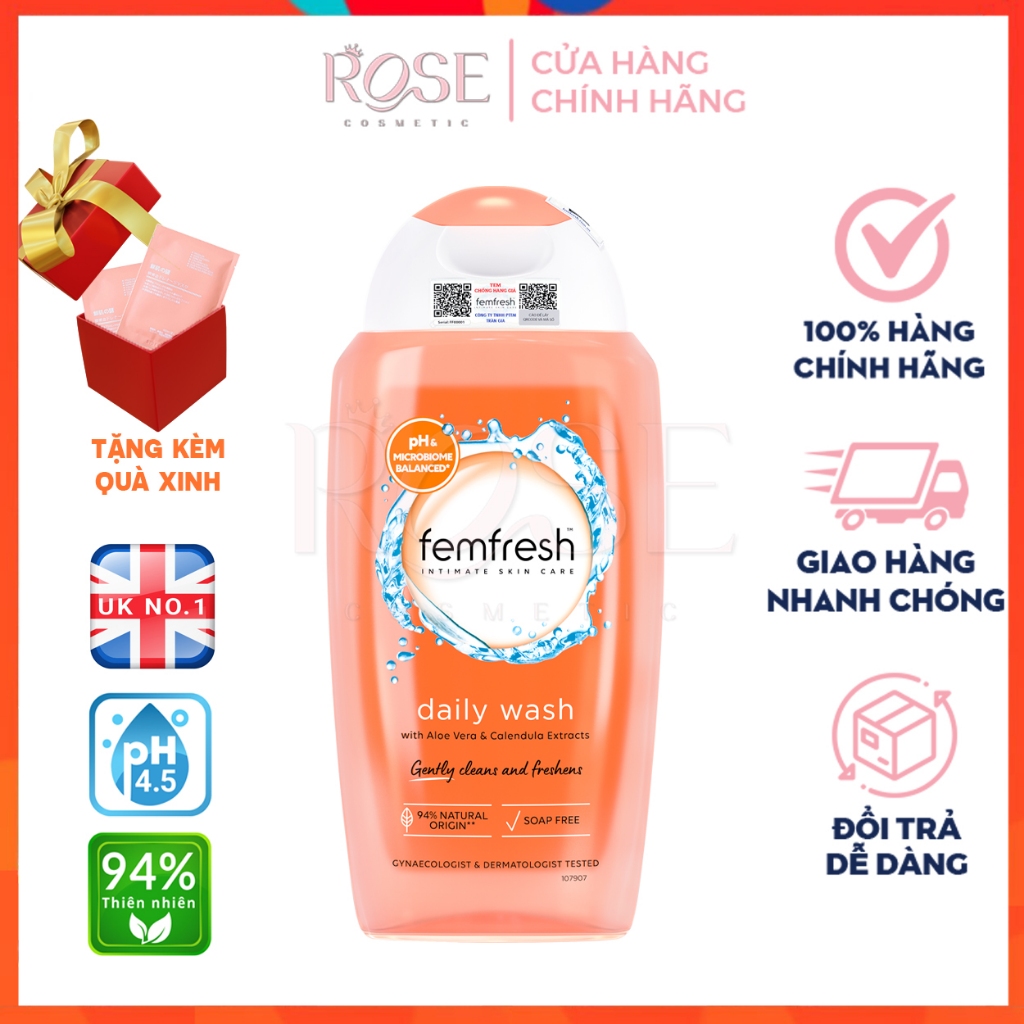 Dung Dịch Vệ Sinh FEMFRESH CHÍNH HÃNG An Toàn Cho Vùng Kín, Thơm,Cân Bằng Độ PH, Daily Intimate Wash