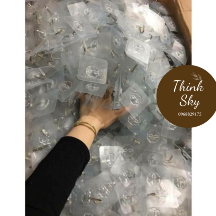 Miếng dán dính tường móc treo đồ siêu dính siêu bền siêu rẻ KT 6x6cm P0127 ThinkSky