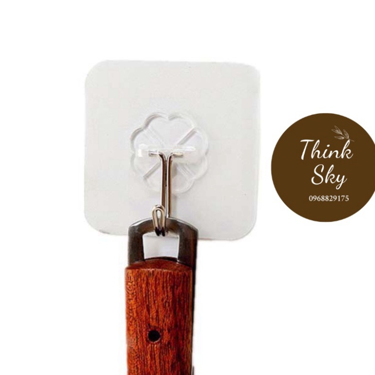 Miếng dán dính tường móc treo đồ siêu dính siêu bền siêu rẻ KT 6x6cm P0127 ThinkSky