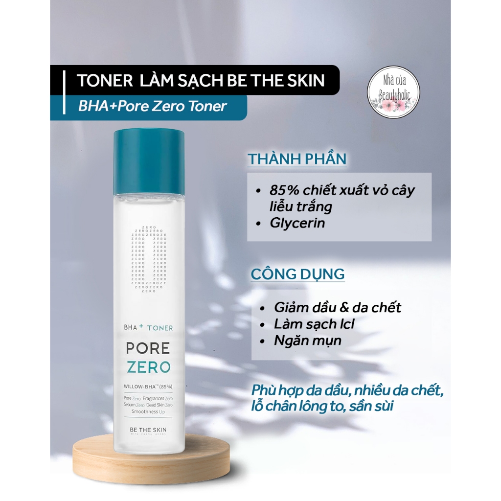 Toner acid làm sạch sâu BE THE SKIN BHA+ PORE ZERO TONER