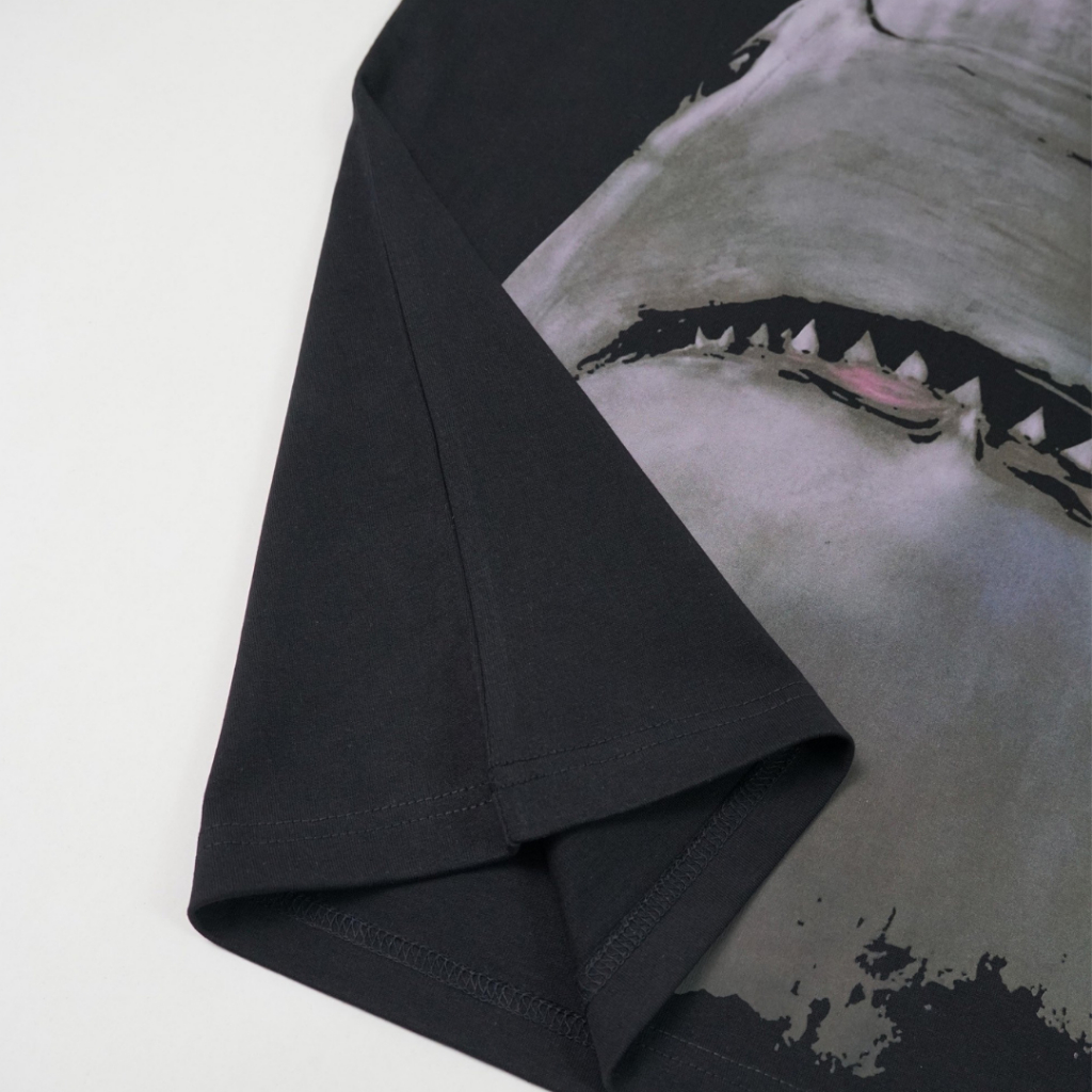 Áo thun cá mập nam nữ form rộng tay lỡ vải cotton organic hàng cao cấp QC