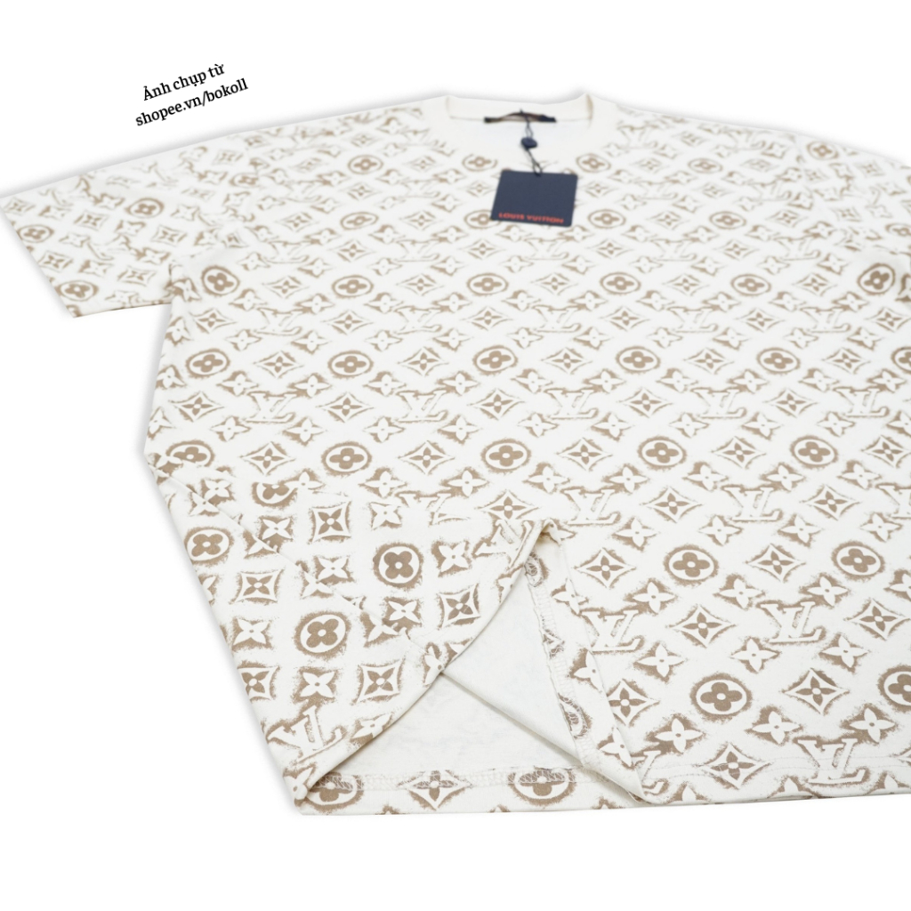 Áo thun L.V sand monogram nam nữ phong cách đường phố hàng QC cao cấp