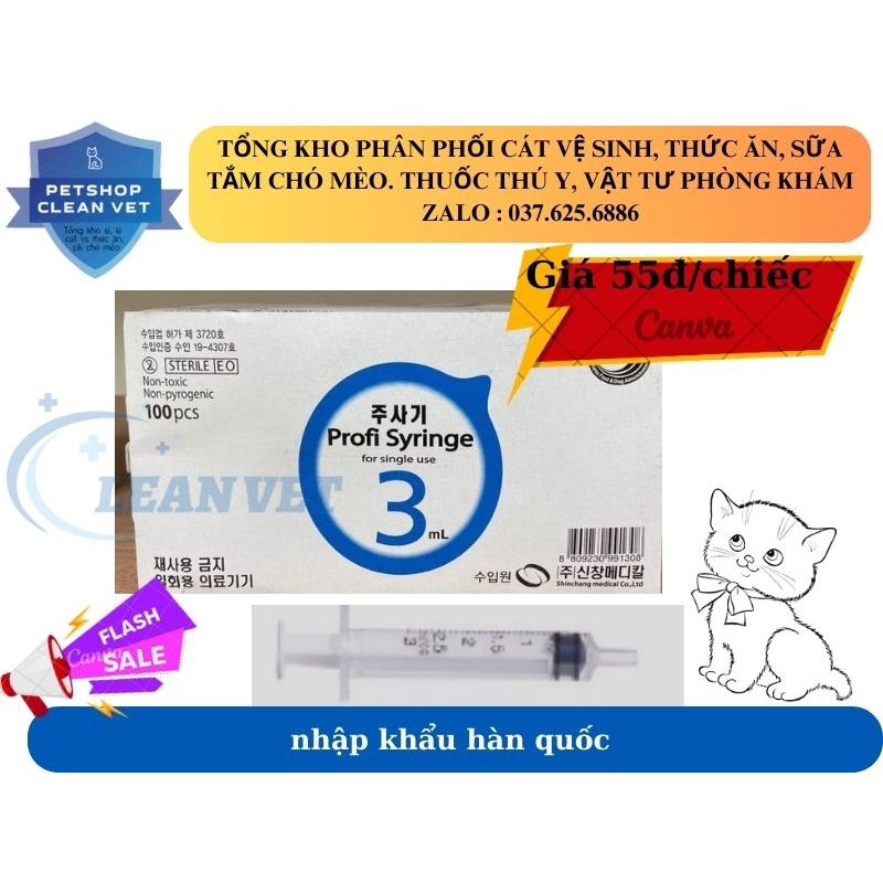 Bơm Kim Tiêm 3ml, 1ml