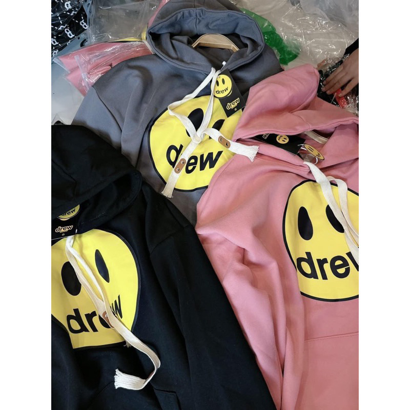 Áo hoodie drew mặt cười siêu to ảnh thật