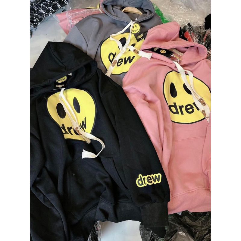 Áo hoodie drew mặt cười siêu to ảnh thật