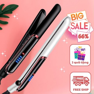 Máy Ép Duỗi Tóc Là Tóc, Máy Uốn Xoăn Tạo Kiểu Tóc Cao Cấp Làm Tóc 2 Trong 1 Với 4 Mức Chỉnh Nhiệt Độ