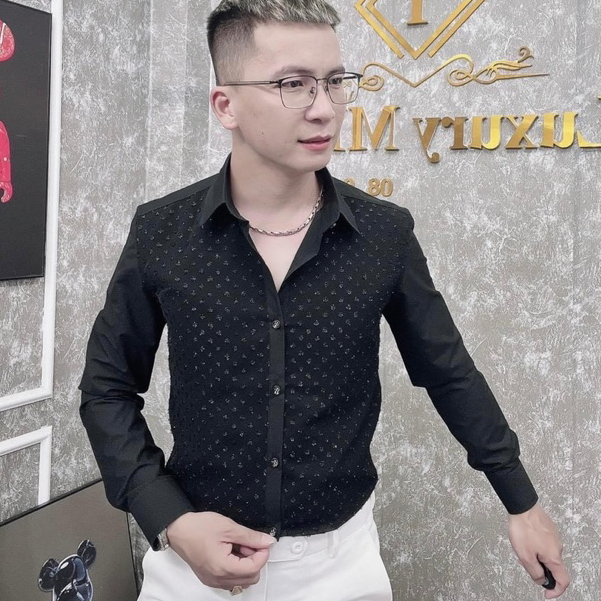 Sơ Mi Nam Thiết Kế Vải Lụa Hàn Trơn Mịn Không Nhăn Không Phai Không Xù