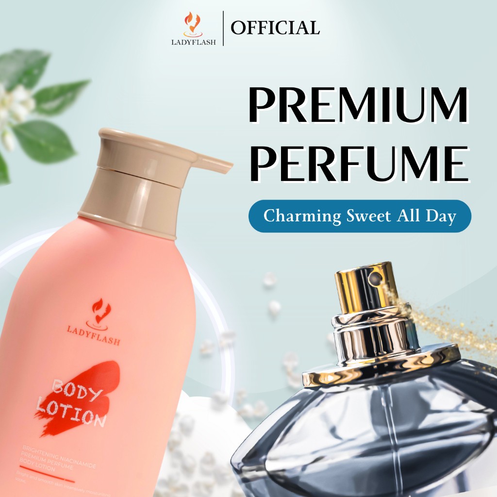 Sữa dưỡng thể trắng da hương nước hoa niacinamide 500ml giúp cấp ẩm, bảo vệ da, dưỡng trắng da và lưu hương dài lâu