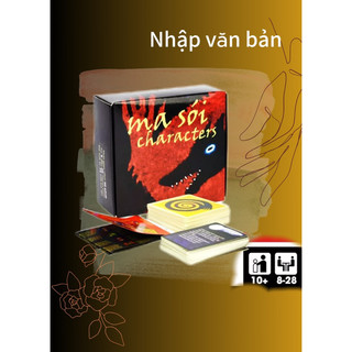 Bộ bài ma sói characters cơ bản việt hóa