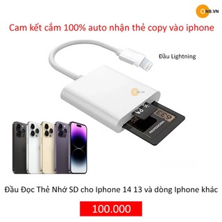 Đầu Đọc Thẻ Nhớ SD - Micro SD cho Iphone 14 13 12 11 X 9 8 7 6