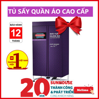 Tủ sấy Quần Áo Máy sấy Quần Áo Sunhouse SHD2707 Có điều khiển từ xa Khử mùi hiệu quả lưu giữ hương thơm tản nhiệt đều