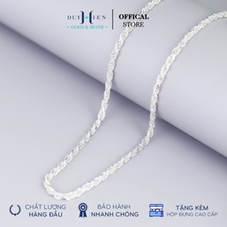 Dây Chuyền Bạc Duy Hiển Sợi Xoắn Thừng Mềm Mại Siêu Chắc Đủ Kích Cỡ Chiều Dài