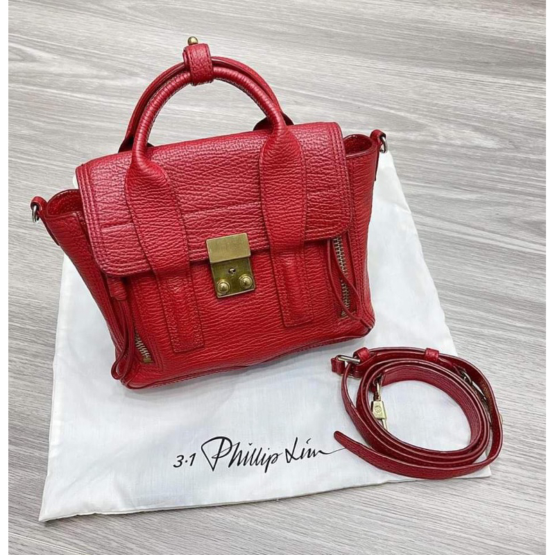 Pass túi philiplim auth màu đỏ 97% legit auth thoải mái