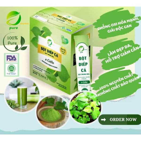 Com bo 2 hộp DETOX 3 IN 1 Rau má ,Diếp cá ,Tía tô Sấy Thăng Hoa Eherbal- Đảm Bảo 100% Dinh Dưỡng(hộp-21 gói