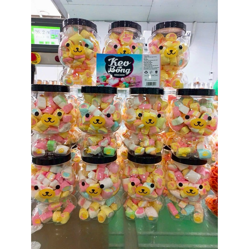 500G Bánh Gấu / Bim Bim Bánh Tăm Que Cọng / Kẹo Bông Gòn  Đồ Ăn Vặt Snack