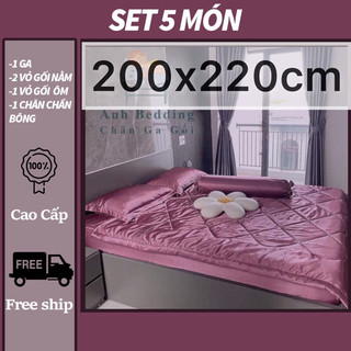 Bộ ga phi lụa rẻ nhất shopee 200x220cm