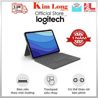 Bao da bàn phím logitech combo touch ipad pro 11 / ipad pro 12.9 inch / ipad air 4 & 5 - có trackpad - hàng chính hãng
